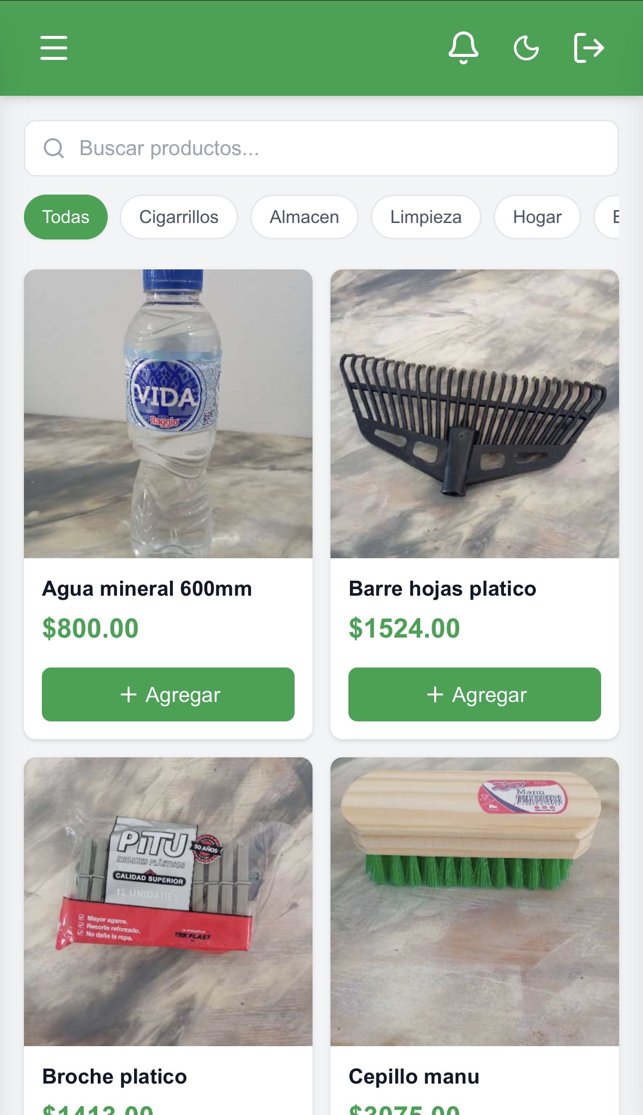 Nexo — Carrito de compras