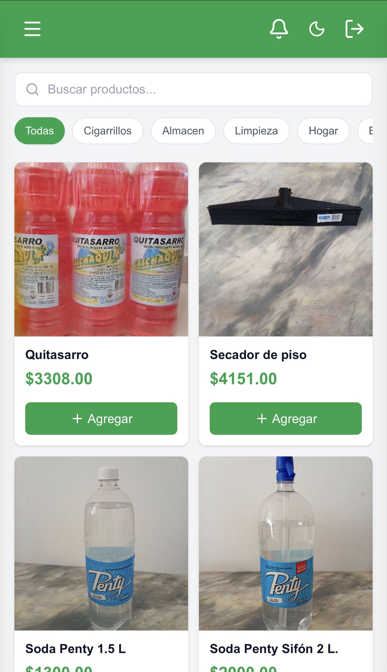 Nexo — Carrito de compras