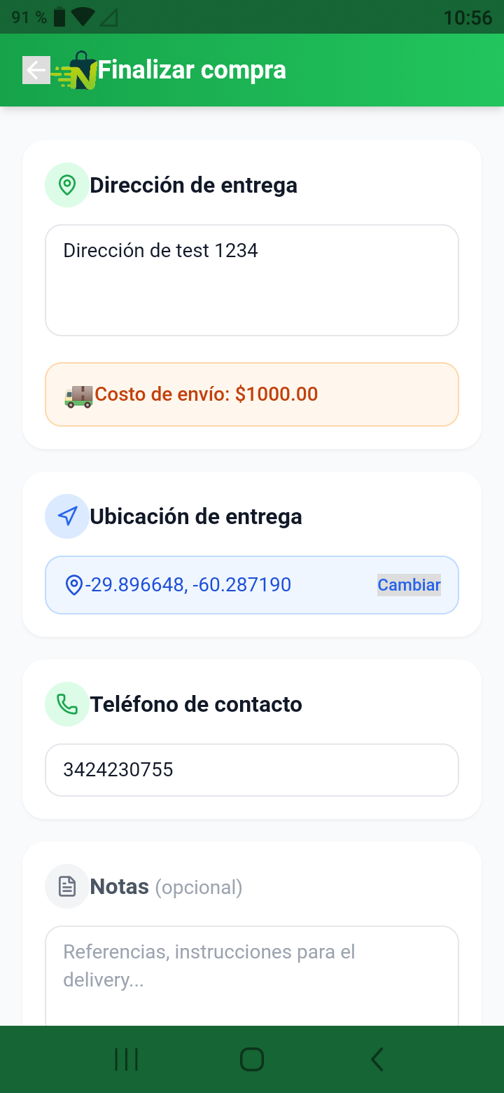 Nexo — Seguimiento de pedido